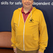 Load image into Gallery viewer, LDB Logo Sweatshirt - Zip Up Hoodie, Mustard