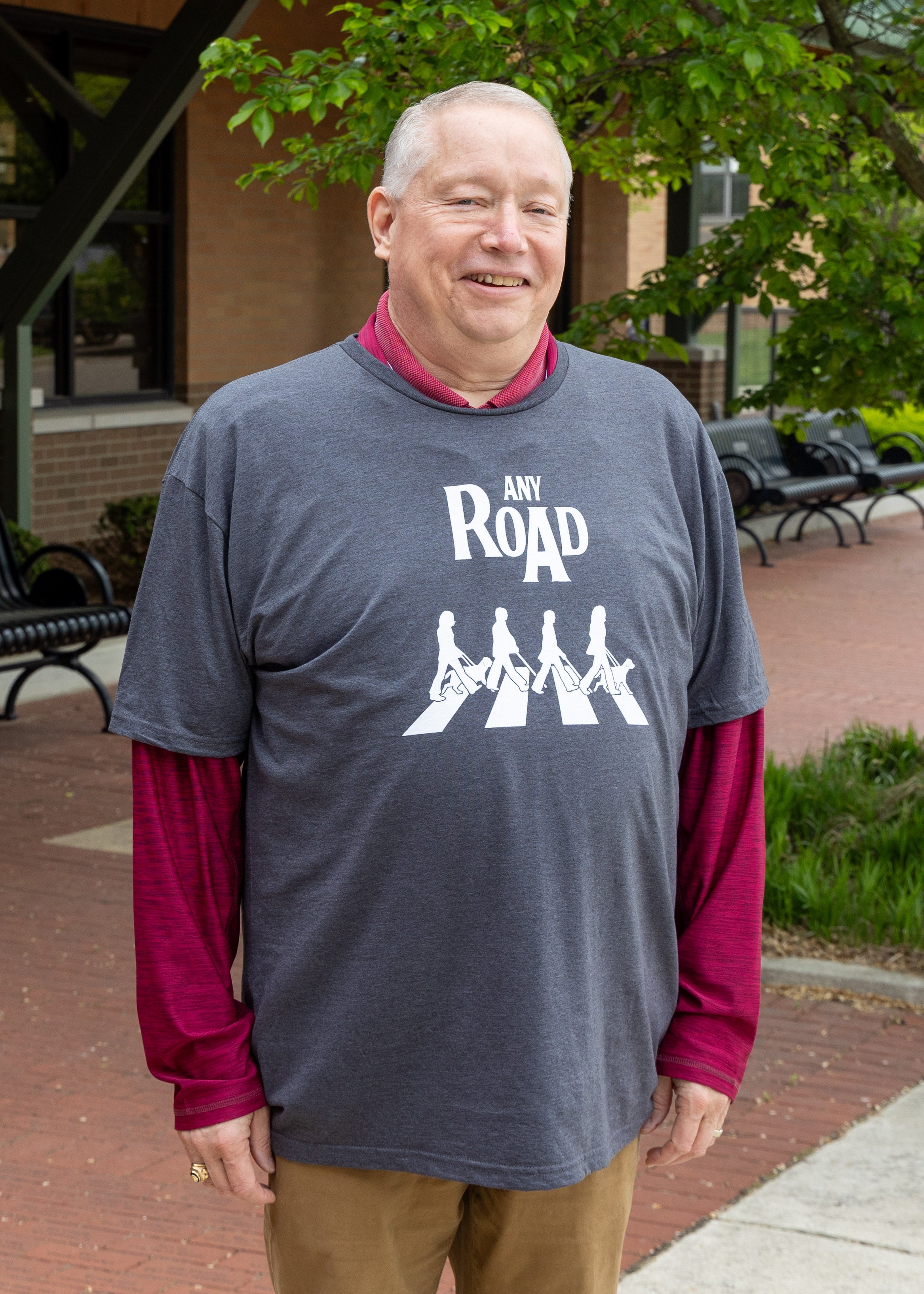 Any Road - Short Sleeve, Dark Heather Grey – Leader Dogs for the Blind ...