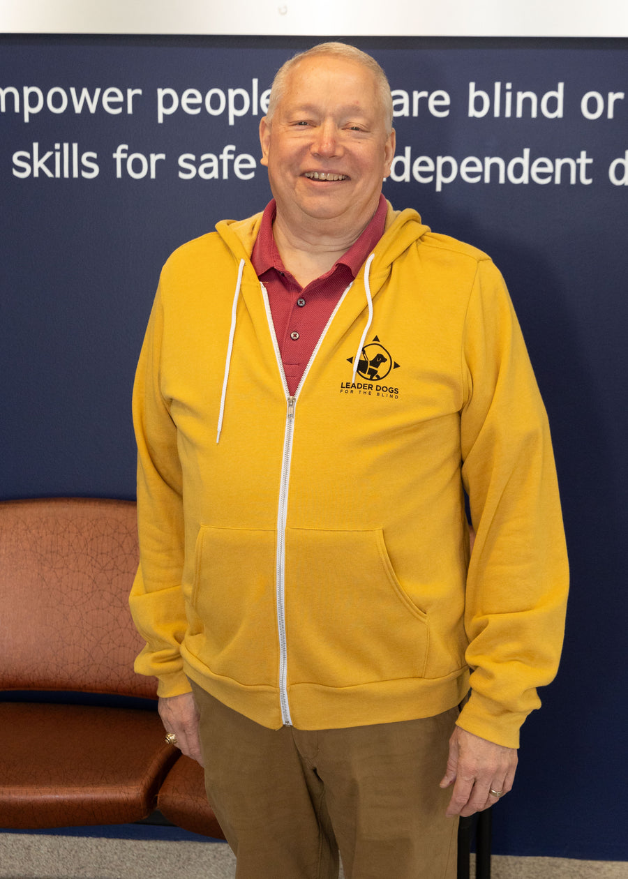 LDB Logo Sweatshirt - Zip Up Hoodie, Mustard