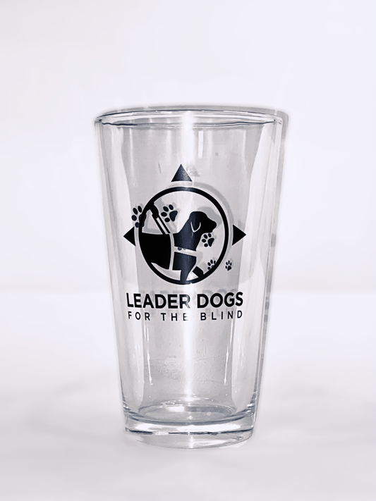 Pint Glass - Logo and Paw Prints
