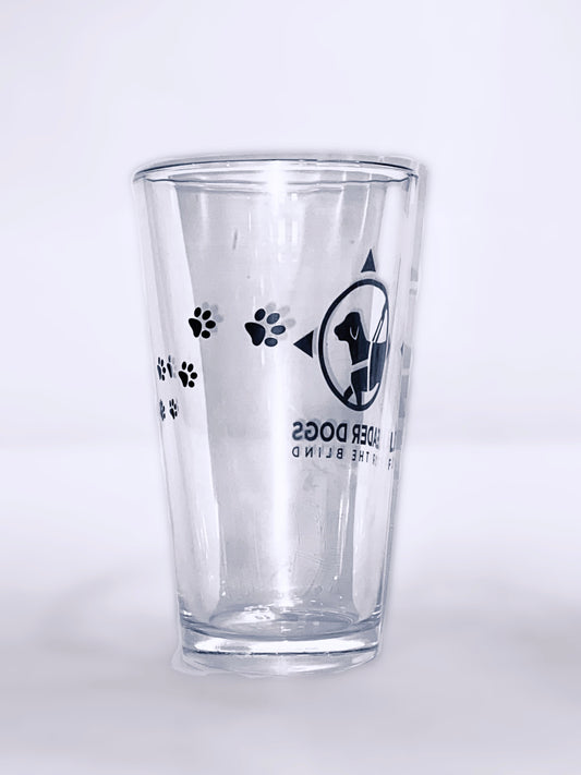 Pint Glass - Logo and Paw Prints