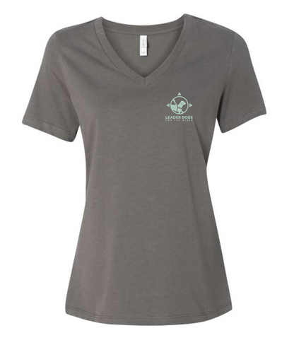 LDB Logo Tee - Women's V-Neck, Asphalt Grey