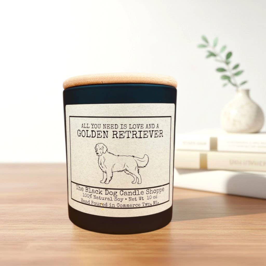 Golden Retriever Dog Breed Candle