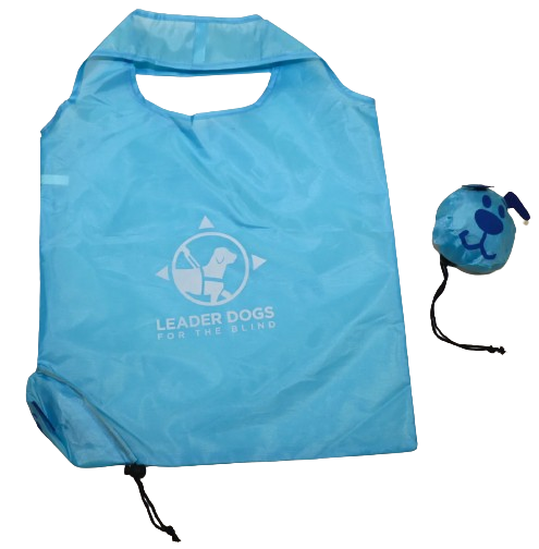 Foldable Blue Puppy Tote Bag