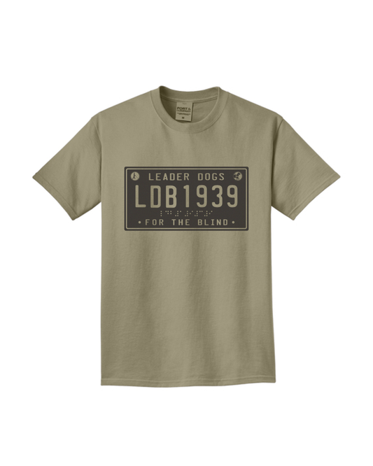 LDB License Plate Tee - Short Sleeve, Walnut Khaki