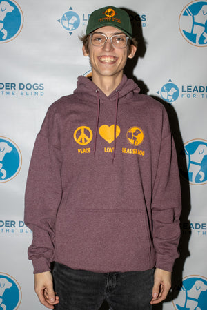 Peace, Love, Leader Dog Hoodie